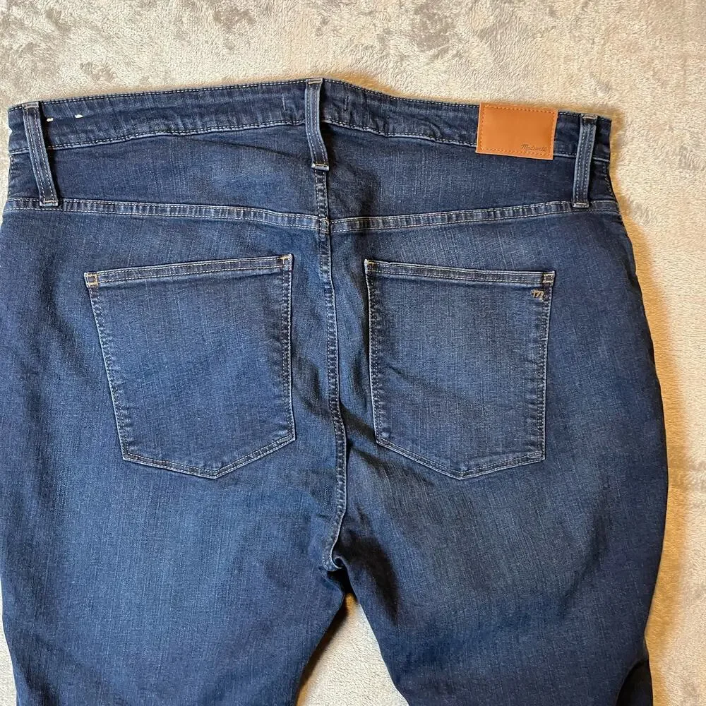 Madewell Petite Curvy High-Rise Skinny Blue Jeans in Hayes Wash Size 35P Women's - Picture 5 of 9